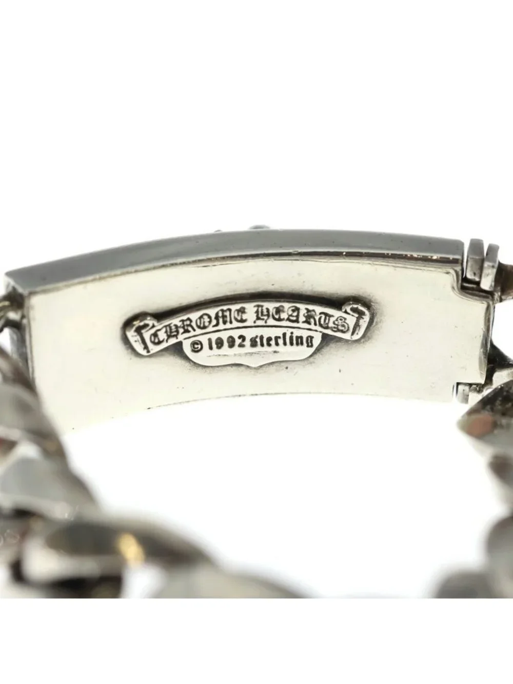 Chrome Hearts ID Dagger ID Classic Link Bracelet Silver